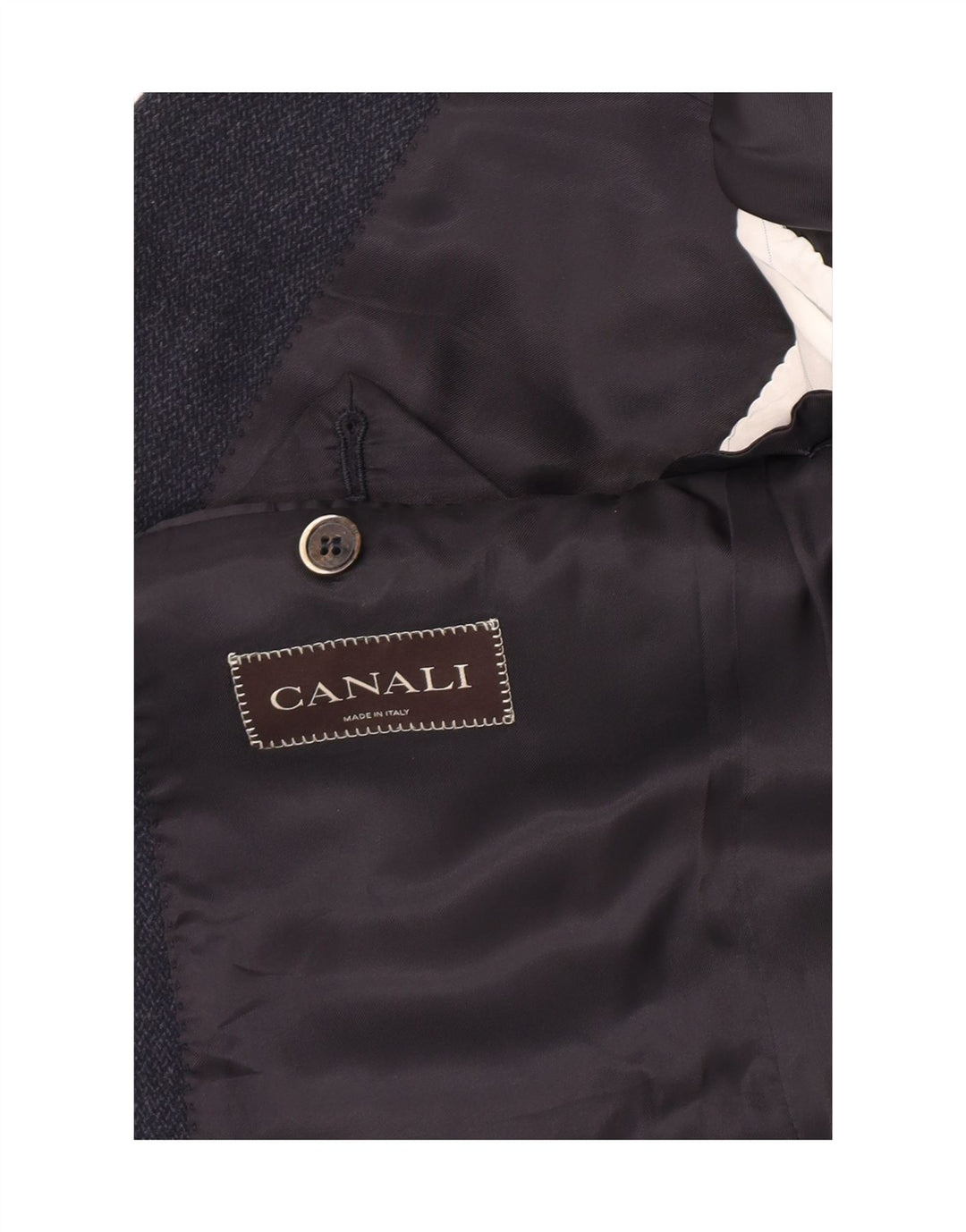 Jaqueta Blazer Masculina Canali com 2 Botões IT 50 Lã Azul Marinho Grande