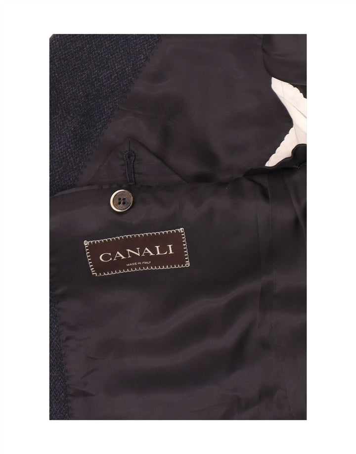 Jaqueta Blazer Masculina Canali com 2 Botões IT 50 Lã Azul Marinho Grande