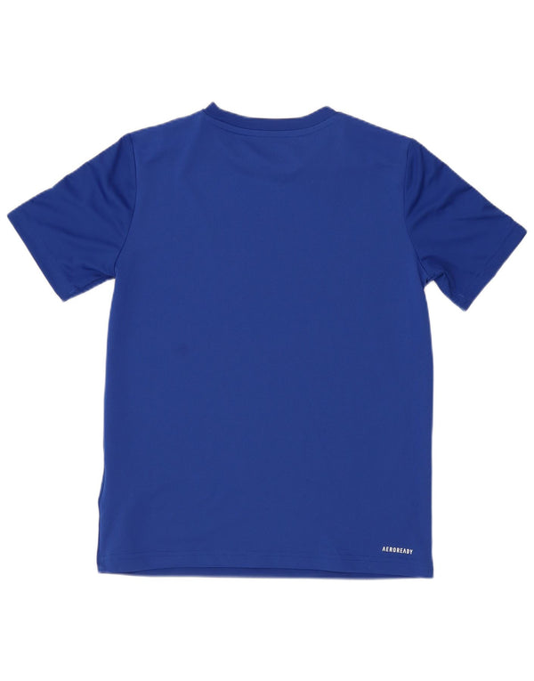 Camiseta Adidas Menino Aeroready Top 11-12 Anos Azul Poliéster