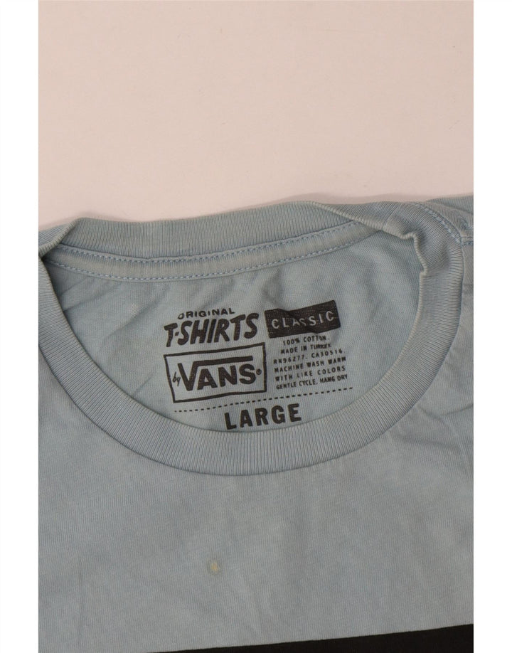 Camiseta Vans masculina gráfica grande algodão azul