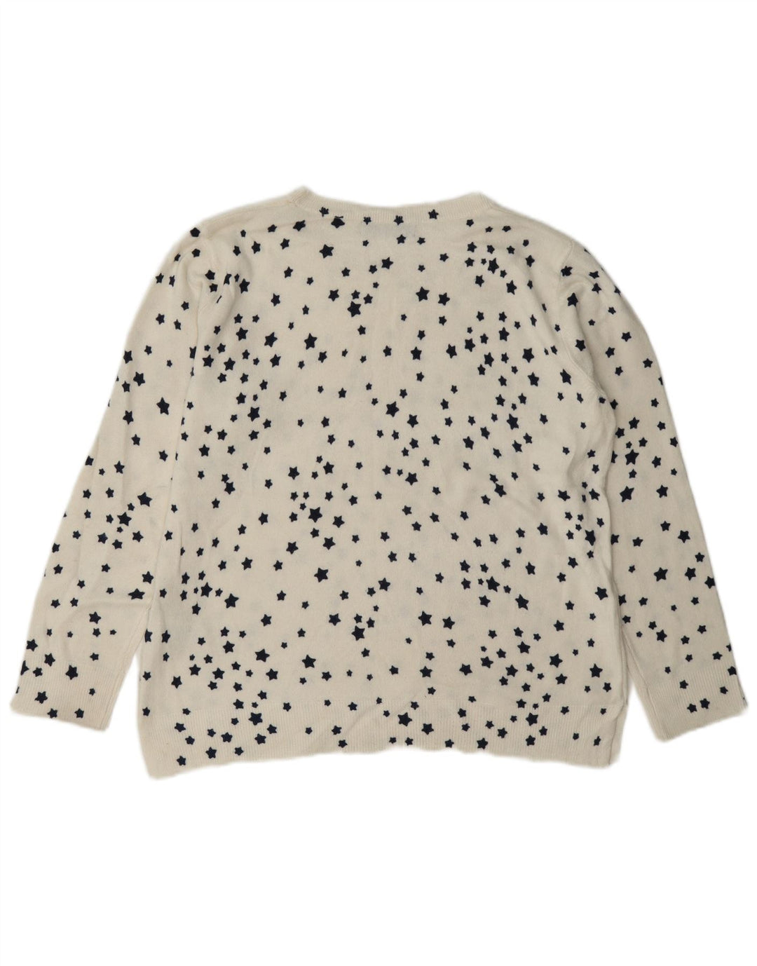 Suéter feminino Marks & Spencer com gola redonda, tamanho UK 16, grande, branco