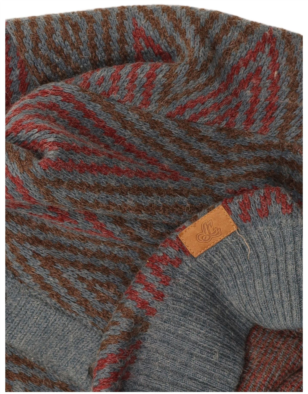 VINTAGE Mens Button Neck Jumper Sweater Medium Multicoloured