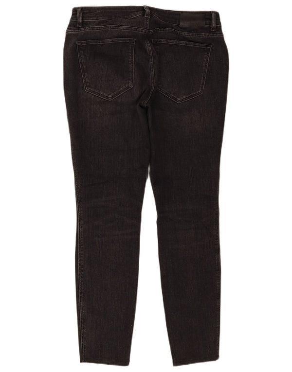 Jeans skinny de cintura média Massimo Dutti feminino EU 38 pequeno W28 L27 algodão cinza