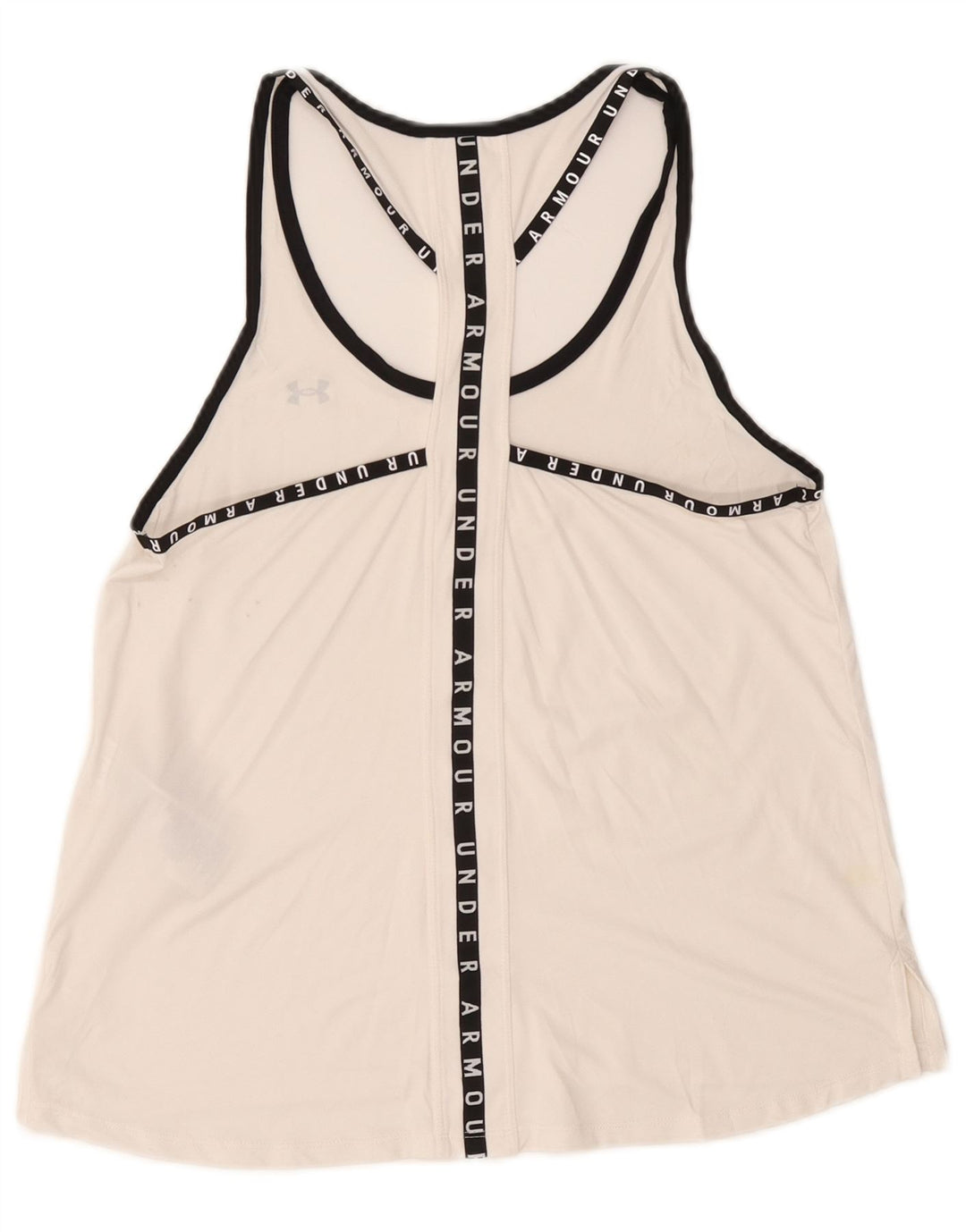 Under Armour Womens Heat Gear Graphic Vest Top UK 12 Médio Poliéster Branco