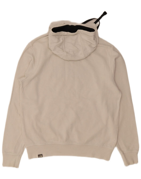 Suéter com capuz gráfico masculino The North Face, algodão branco médio