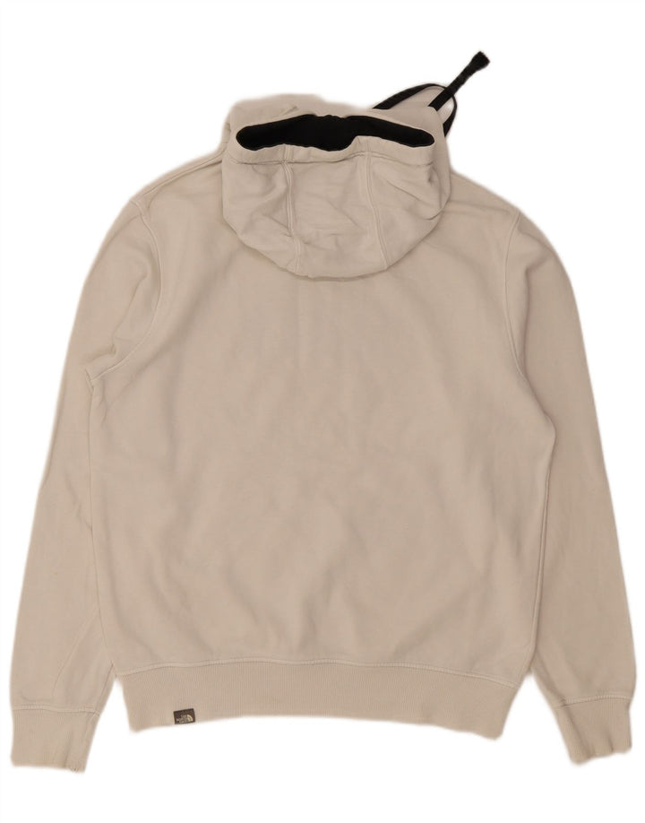 Suéter com capuz gráfico masculino The North Face, algodão branco médio