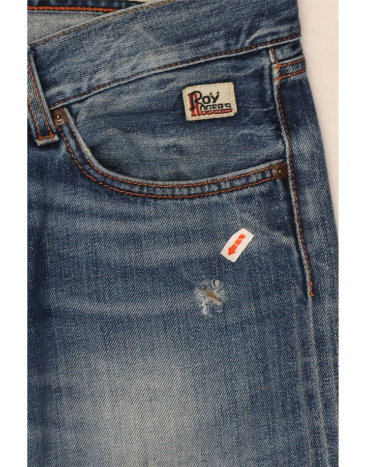 Roy Rogers Mens Slim Jeans IT 47 Médio W33 L33 Azul Algodão