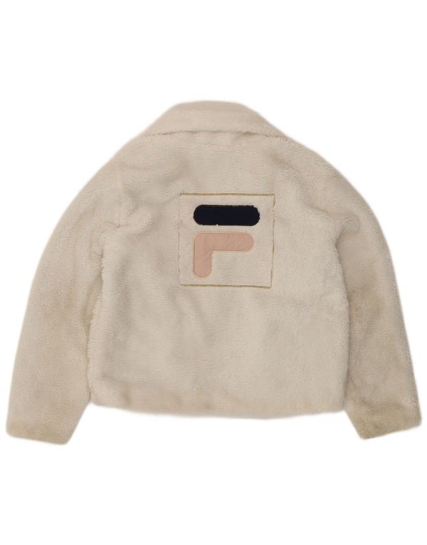 Jaqueta Fila Girls Crop Graphic Fleece 11-12 Anos Branco
