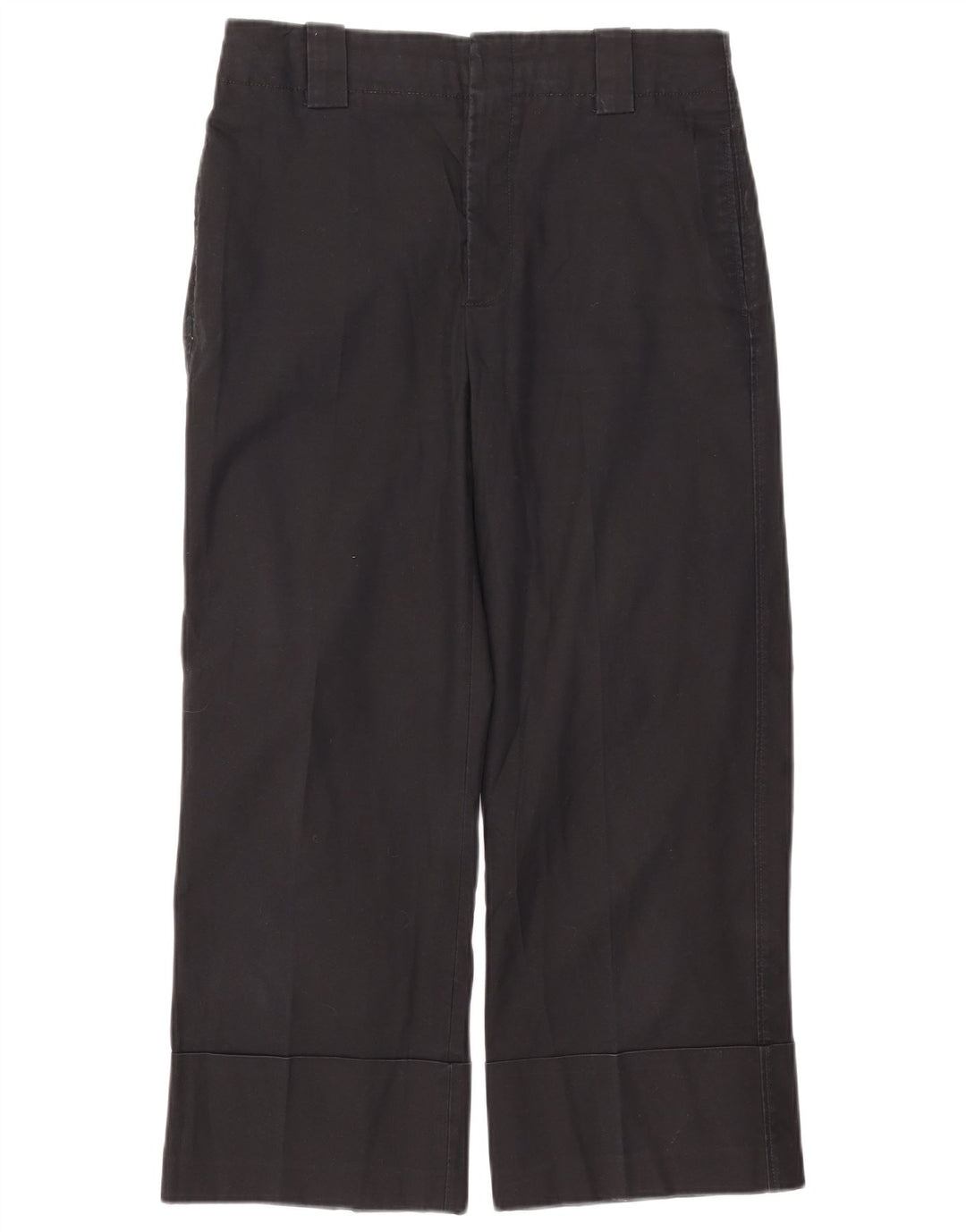 Calça feminina Zara cortada média W28 L24 algodão preto