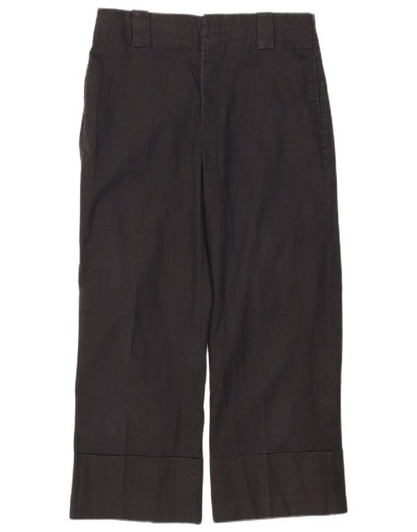 Calça feminina Zara cortada média W28 L24 algodão preto