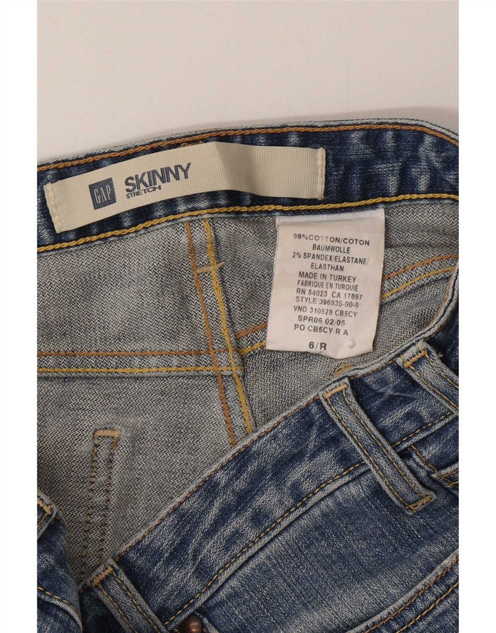 Jeans skinny feminino Gap US 6 médio W30 L33 algodão azul