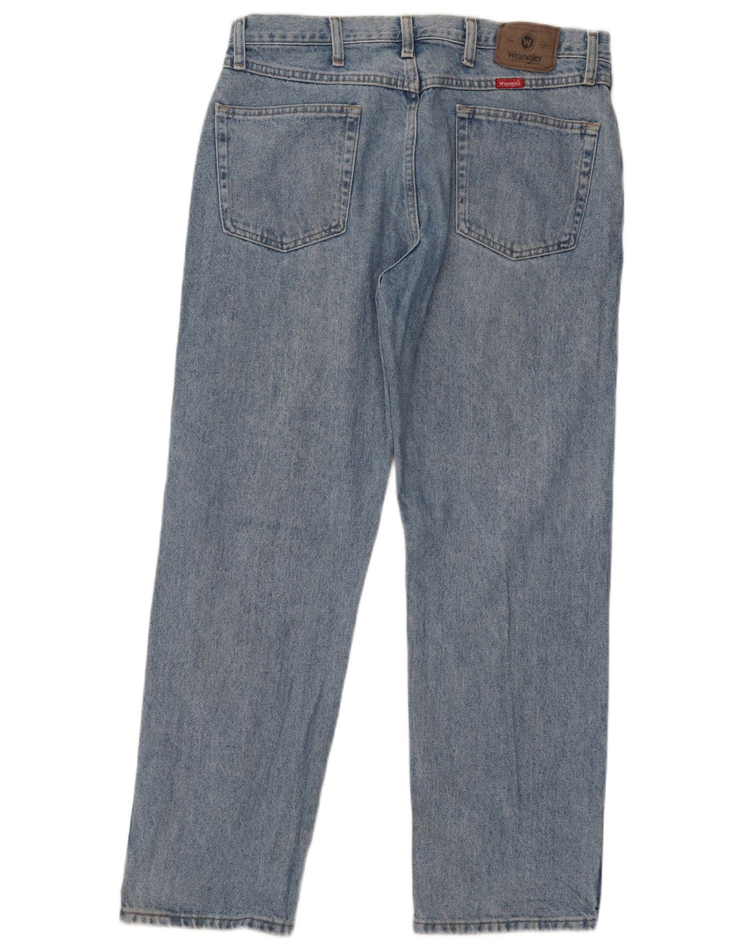 Wrangler Mens Straight Jeans W36 L30 Azul Algodão