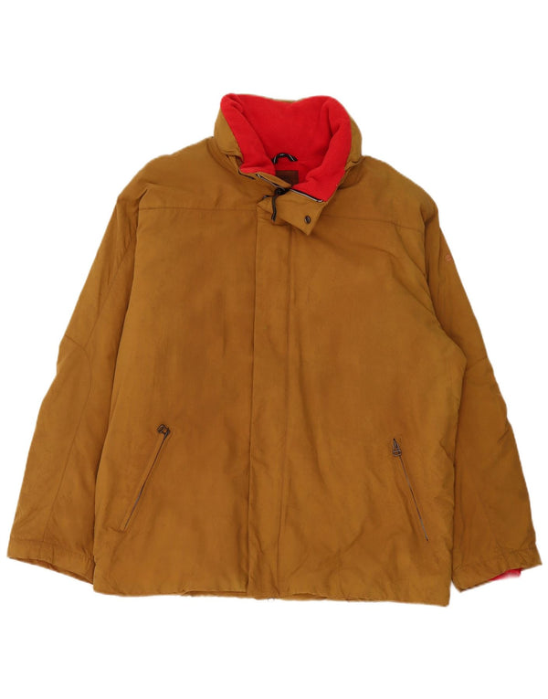 Jaqueta corta-vento masculina vintage IT 50 grande poliamida bege