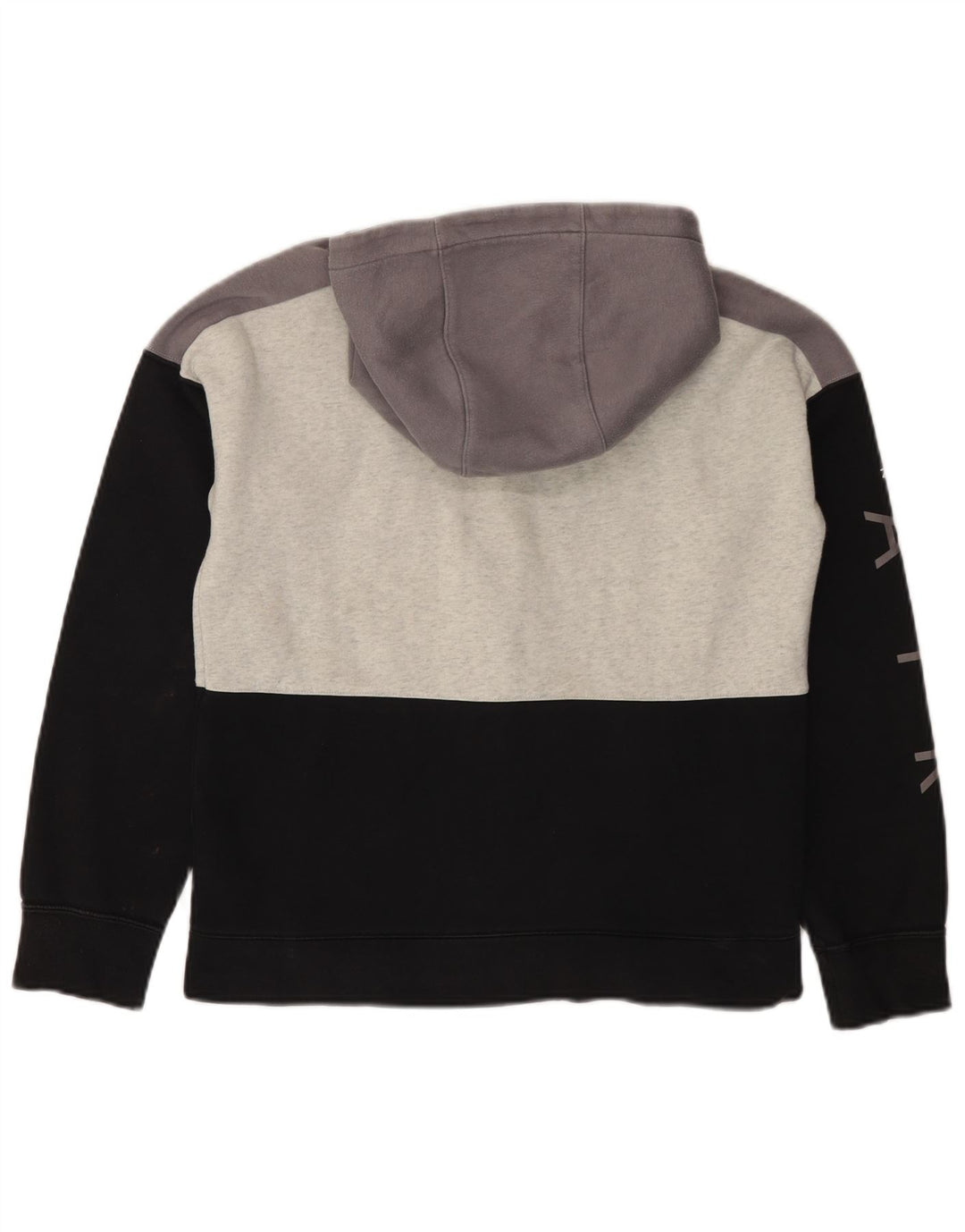 Suéter NIKE Boys Air Graphic Zip com capuz 13-14 anos XL preto colorblock