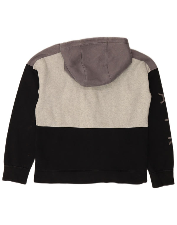 Suéter NIKE Boys Air Graphic Zip com capuz 13-14 anos XL preto colorblock