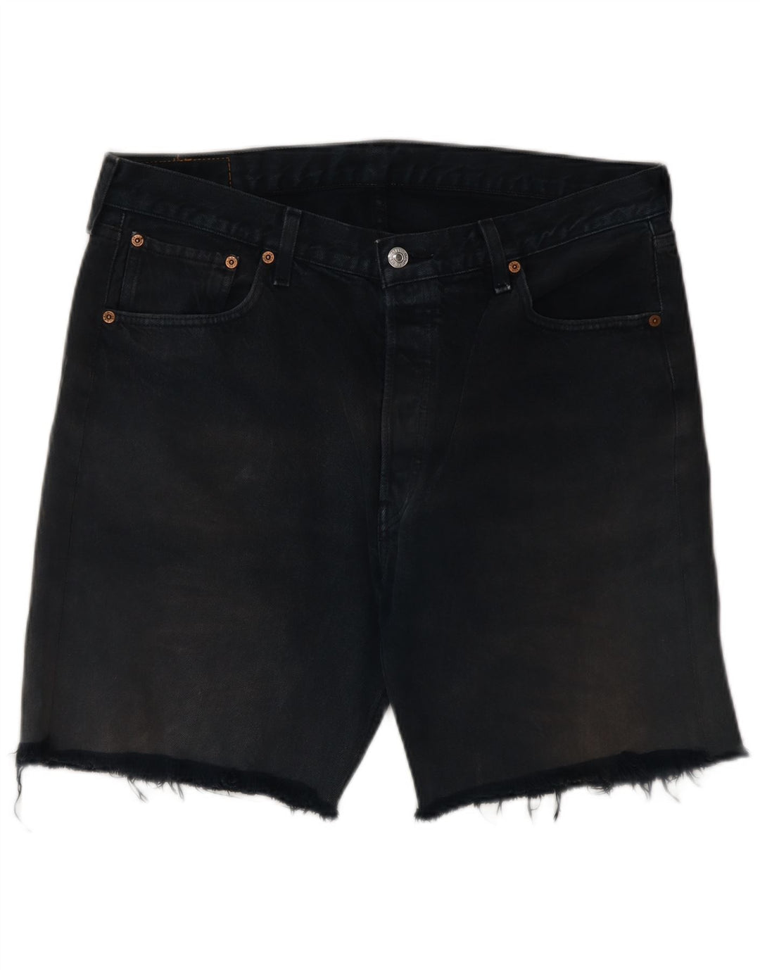 LEVI'S Masculino 501 Shorts Jeans W34 Grande Algodão Azul Marinho