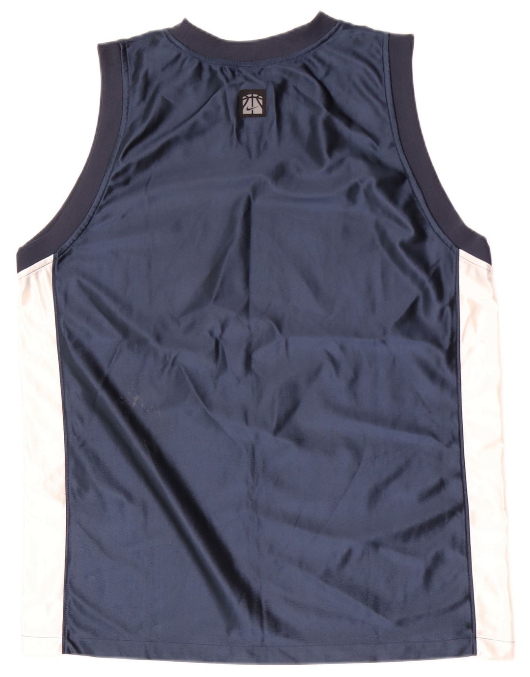 NIKE Mens Colete Top UK 39/41 Médio Azul Marinho Colourblock Poliéster