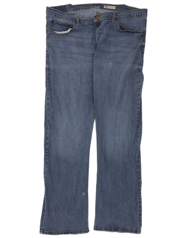 Wrangler Masculino Relaxado Fit Bootcut Jeans W40 L32 Azul Algodão
