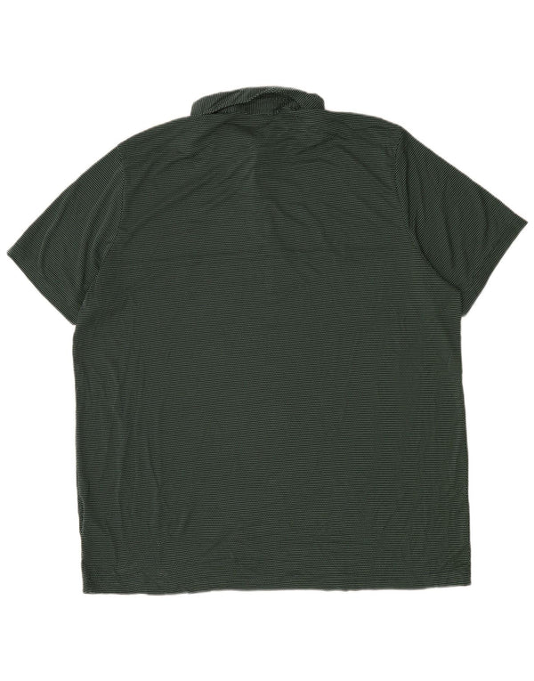 Camisa polo masculina Adidas 2XL verde colorblock poliéster