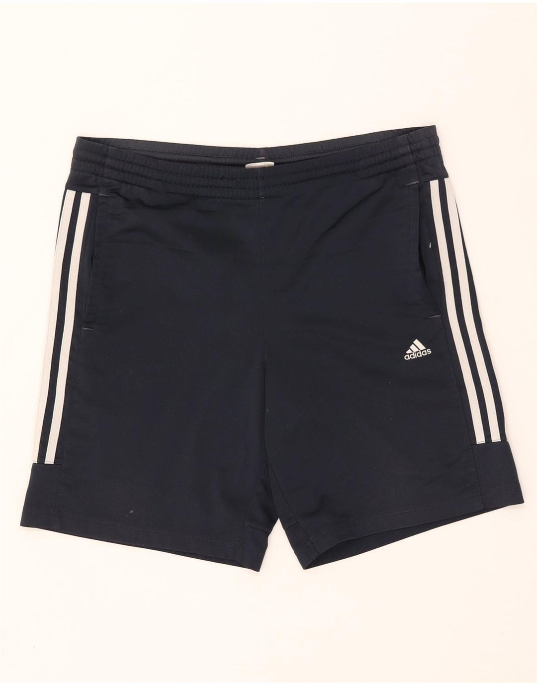 Shorts esportivos masculinos Adidas médio azul marinho poliéster