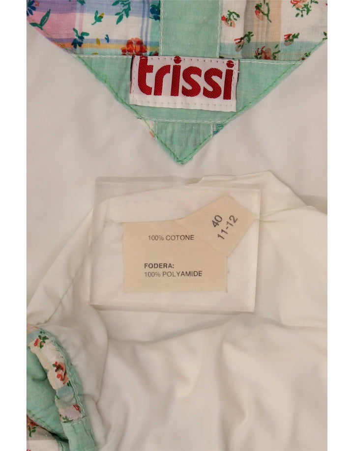 Colete feminino Trissi IT 40 algodão patchwork verde médio