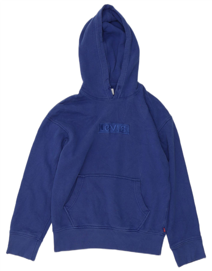 Suéter com capuz gráfico masculino Levi's pequeno azul algodão