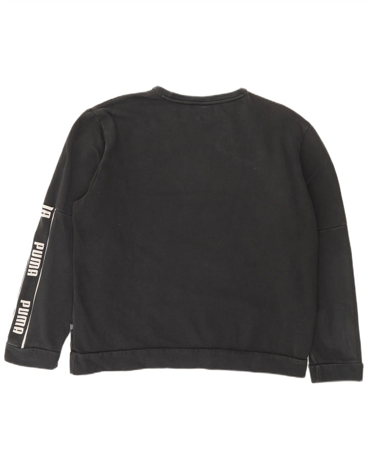 Puma Mens Graphic Moletom Jumper XL Algodão Preto