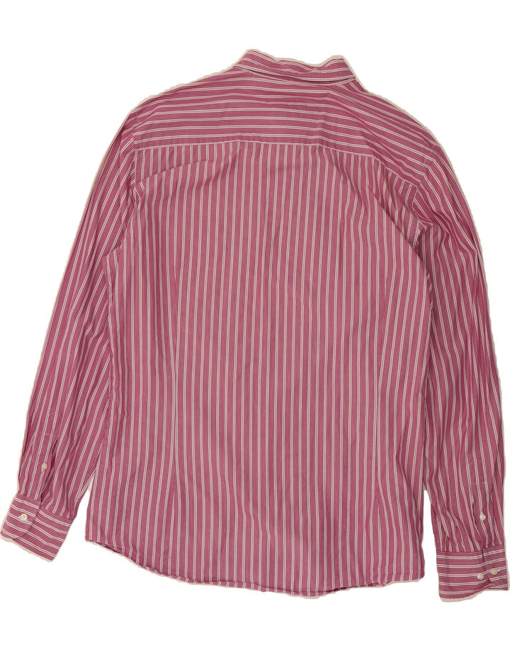 MASSIMO DUTTI Mens Slim Fit Shirt 2XL Pink Pinstripe Cotton Vintage Massimo Dutti and Second-Hand Massimo Dutti from Messina Hembry 