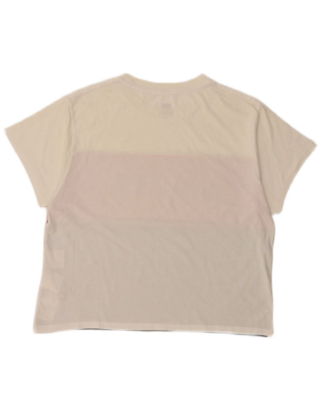 Camiseta feminina com estampa cropped LEVI'S Reino Unido 10 bloco colorido branco pequeno
