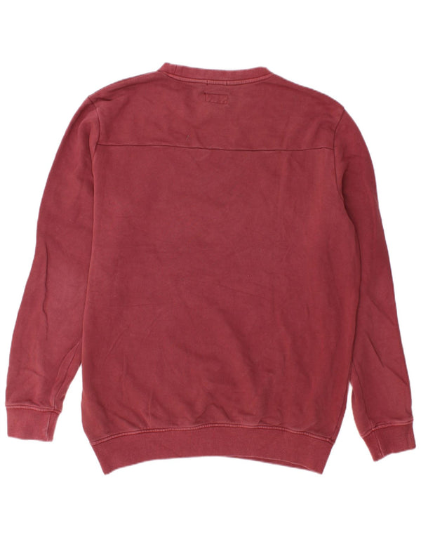 PEPE Jeans moletom gráfico masculino jumper grande algodão borgonha