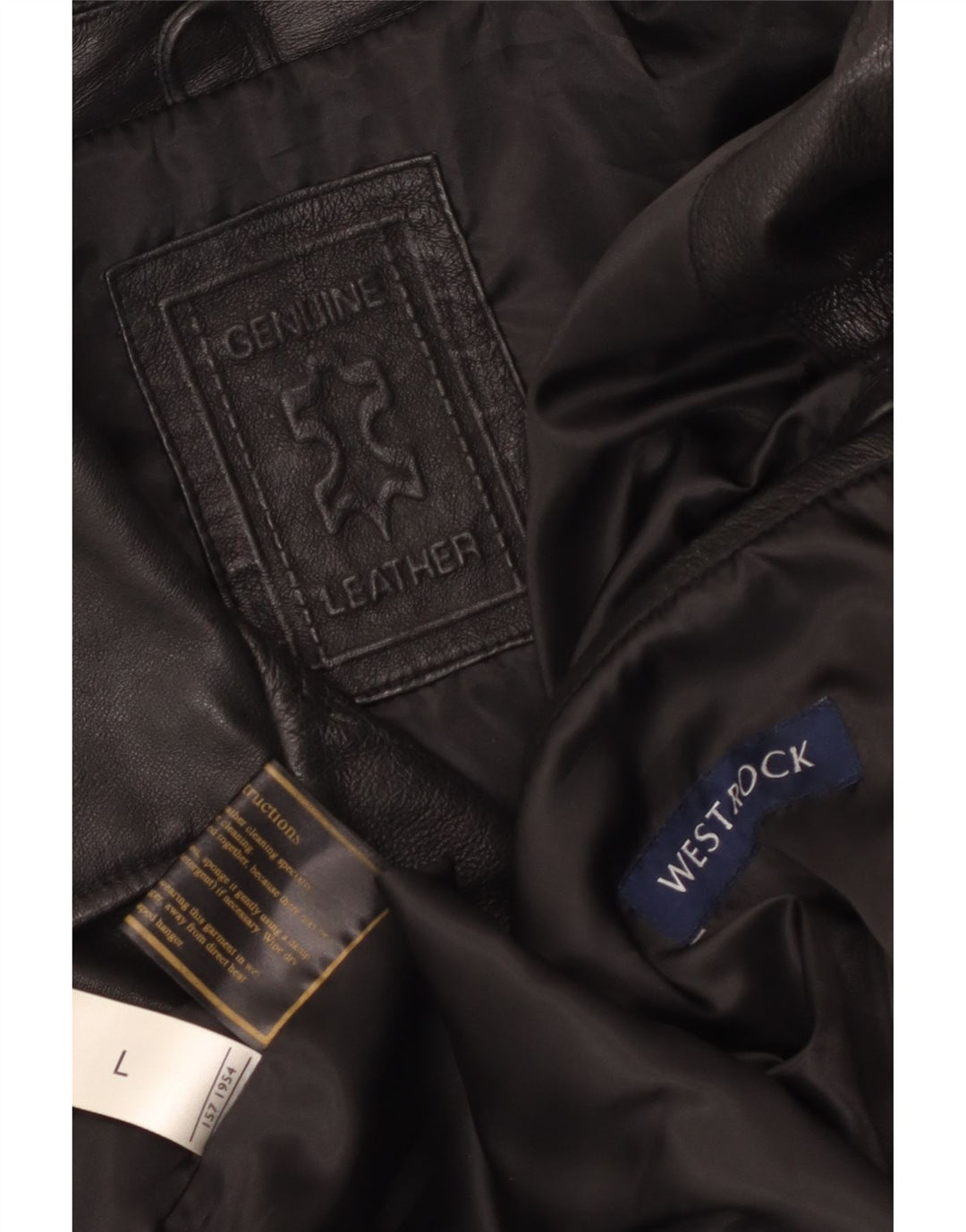 Jaqueta de couro masculina vintage UK 40 grande couro preto