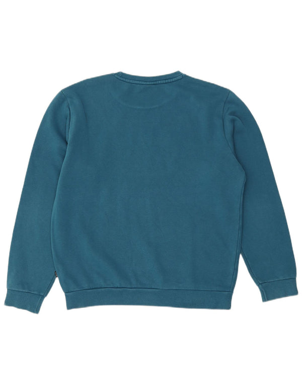 Puma Mens Graphic Moletom Jumper Médio Azul Algodão