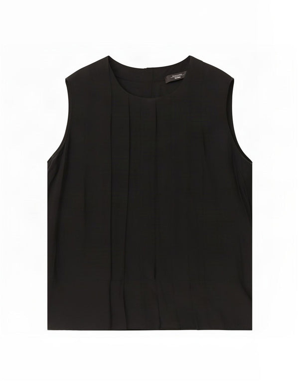 Blusa feminina sem mangas de fim de semana Max Mara Reino Unido 16 grande preta