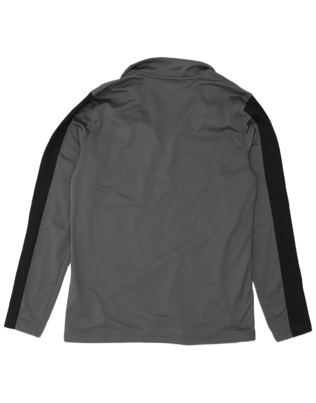 Under Armour Mens Zip Neck Pulôver Treino Top Grande Bloco de cores cinza