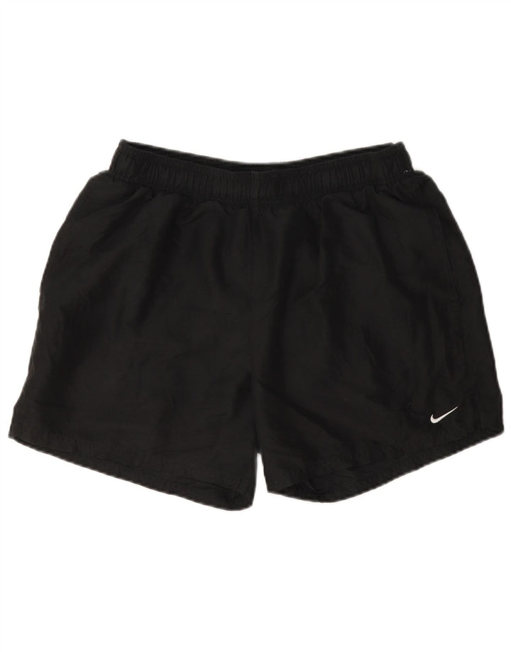 Shorts esportivos femininos Nike UK 14 poliéster preto médio