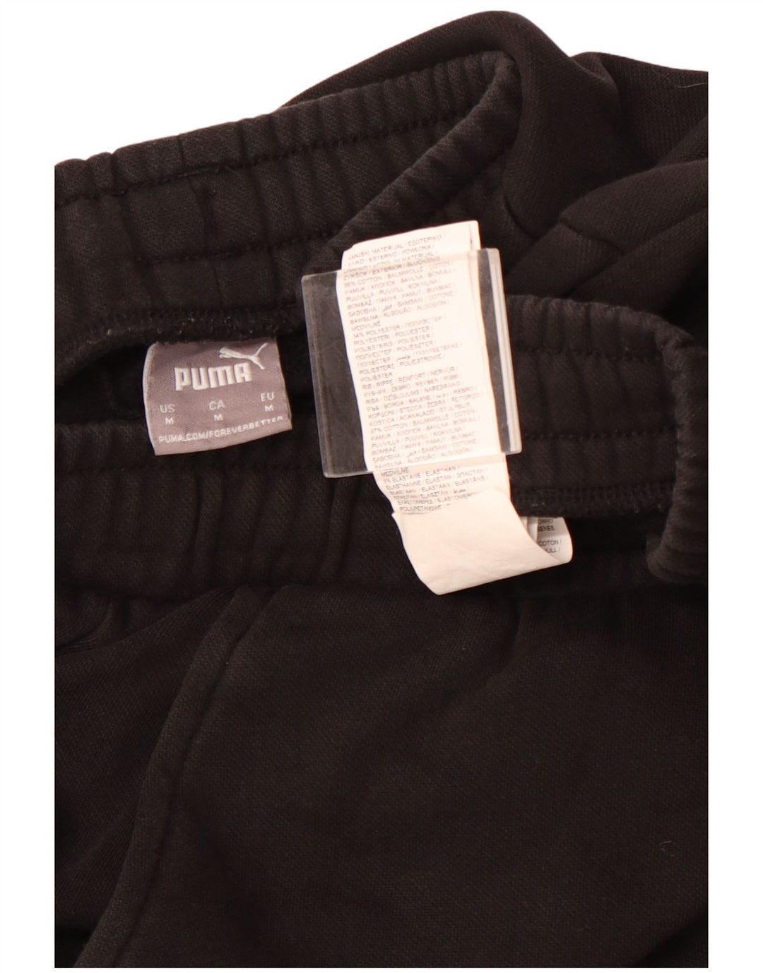 PUMA Mens Calças de treino Joggers Médio Algodão Preto