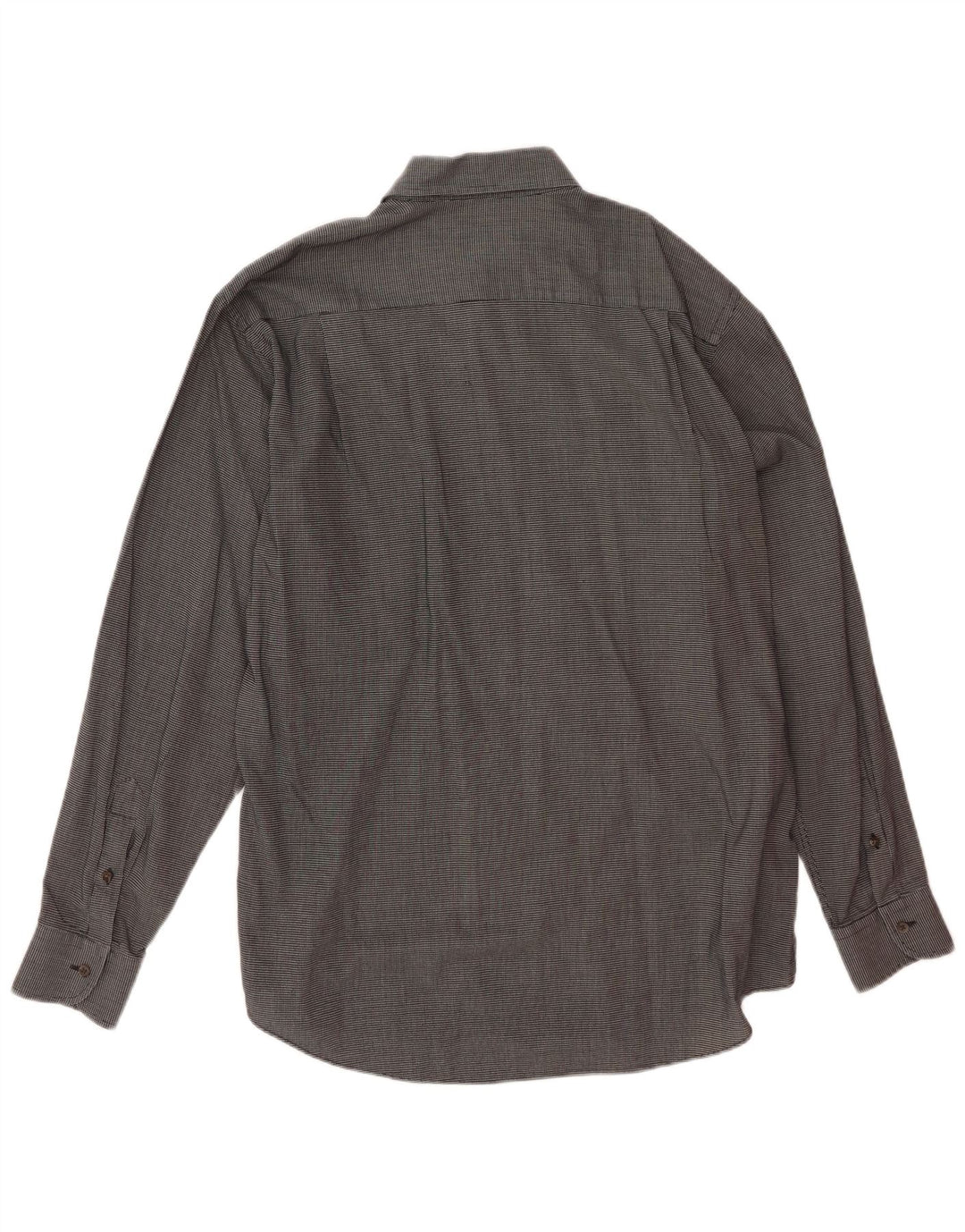 Camisa masculina PANCALDI & B tamanho 16 grande cinza houndstooth algodão