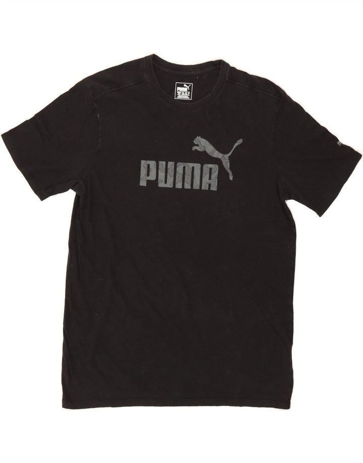 PUMA Mens Graphic T-Shirt Top Medium Black Cotton Vintage Puma and Second-Hand Puma from Messina Hembry 