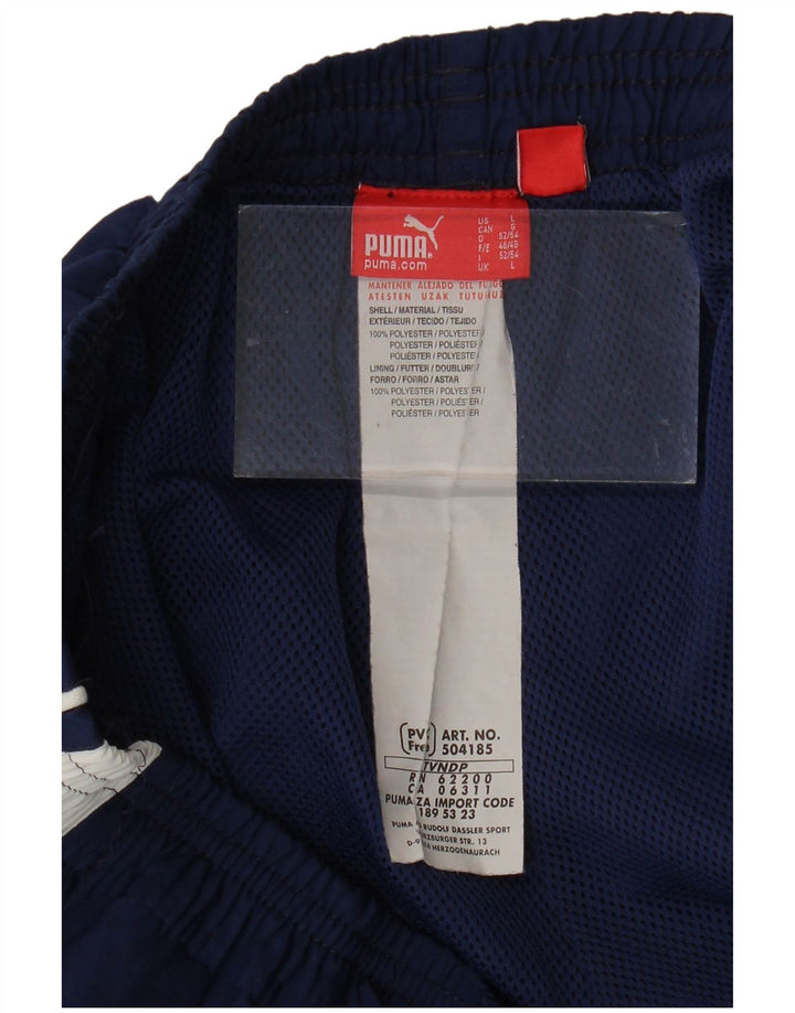 Bermuda esportiva masculina PUMA grande azul marinho colorblock poliéster