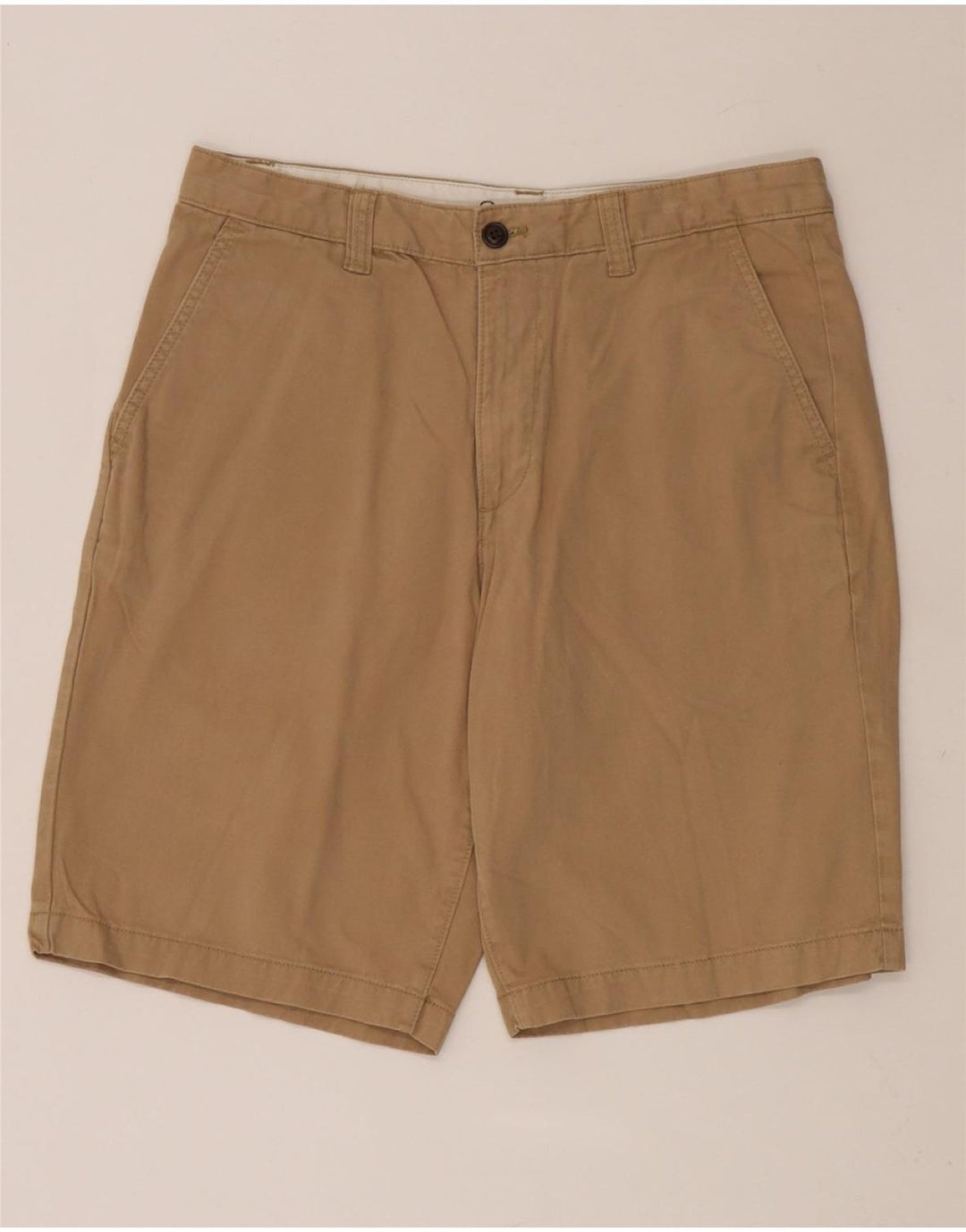 EDDIE BAUER Mens Chino Shorts W33 Algodão Cáqui Médio