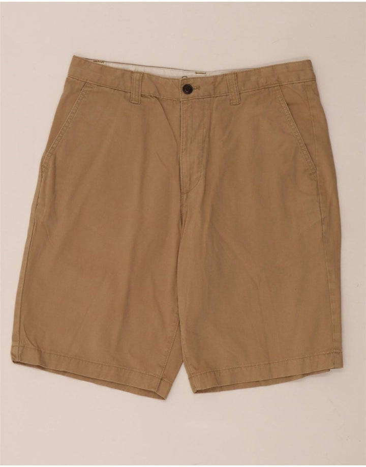 EDDIE BAUER Mens Chino Shorts W33 Algodão Cáqui Médio