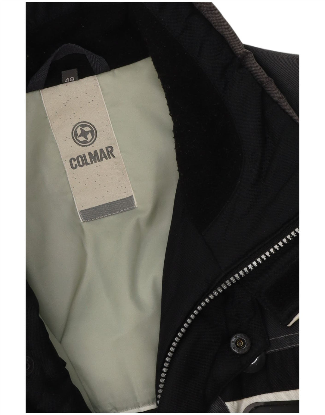 Jaqueta de esqui masculina Colmar EU 48 poliéster colorblock preto médio