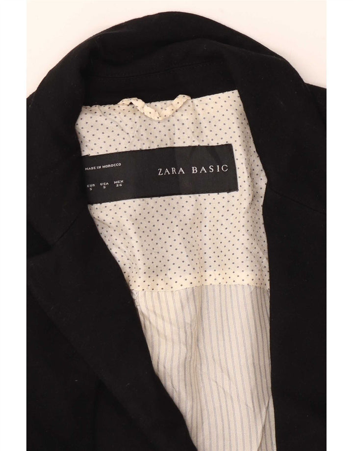 Jaqueta blazer feminina Zara com 1 botão Reino Unido 10 pequena preta