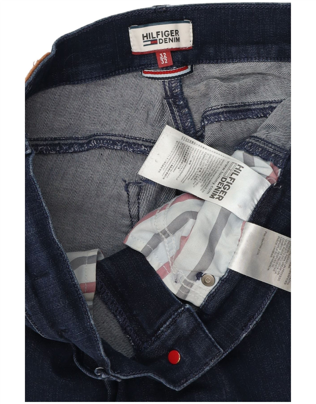 Jeans skinny feminino TOMMY HILFIGER US 7/8 médio W32 L27 azul marinho