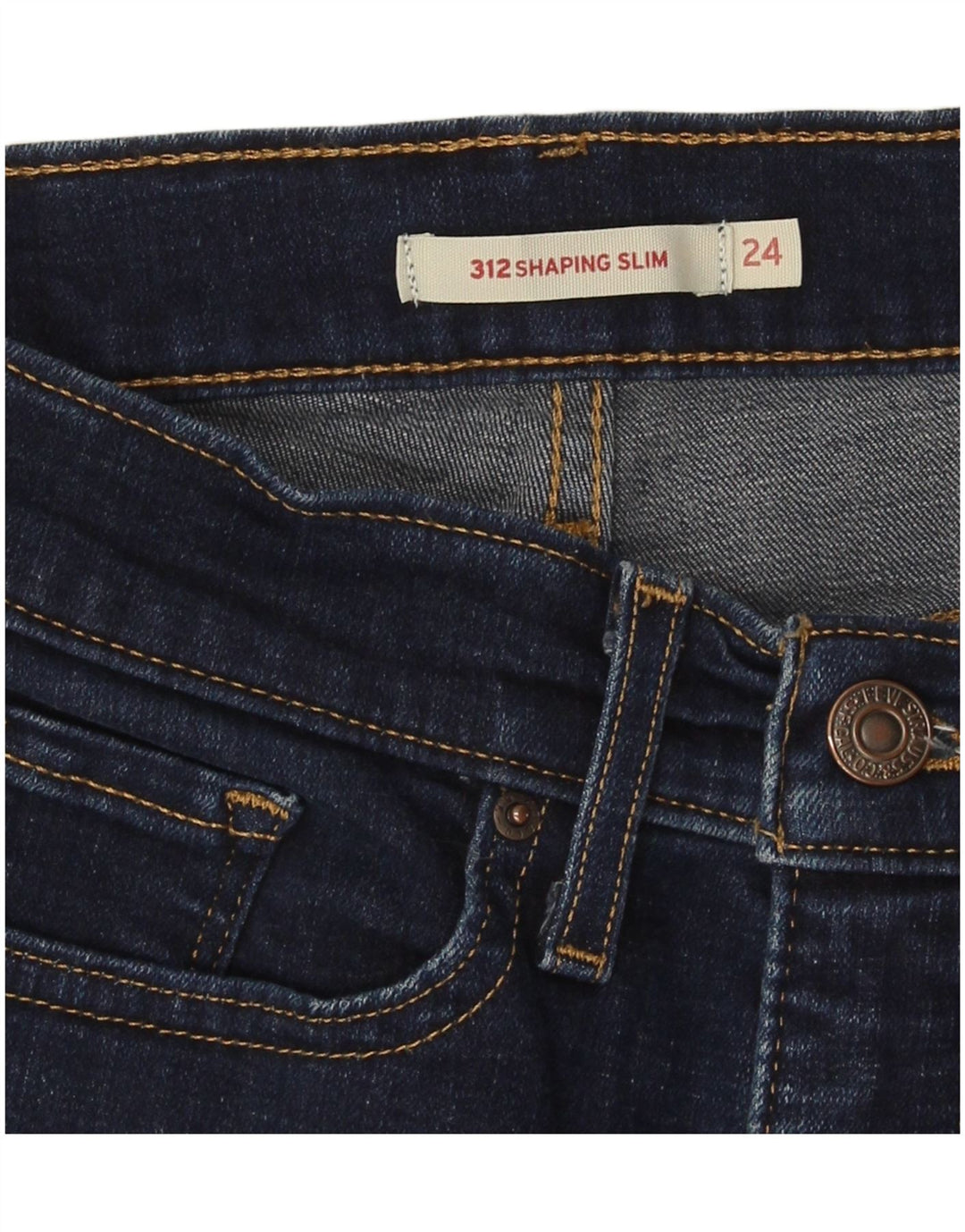 Calça jeans feminina Levi's 312 Shaping Slim W24 L31 azul marinho