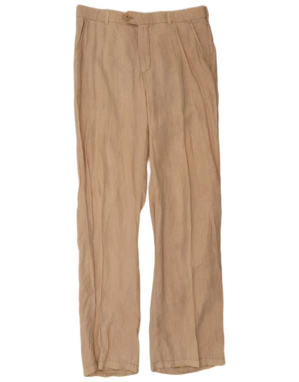 Calça masculina Armani de ajuste solto W40 L34 bege