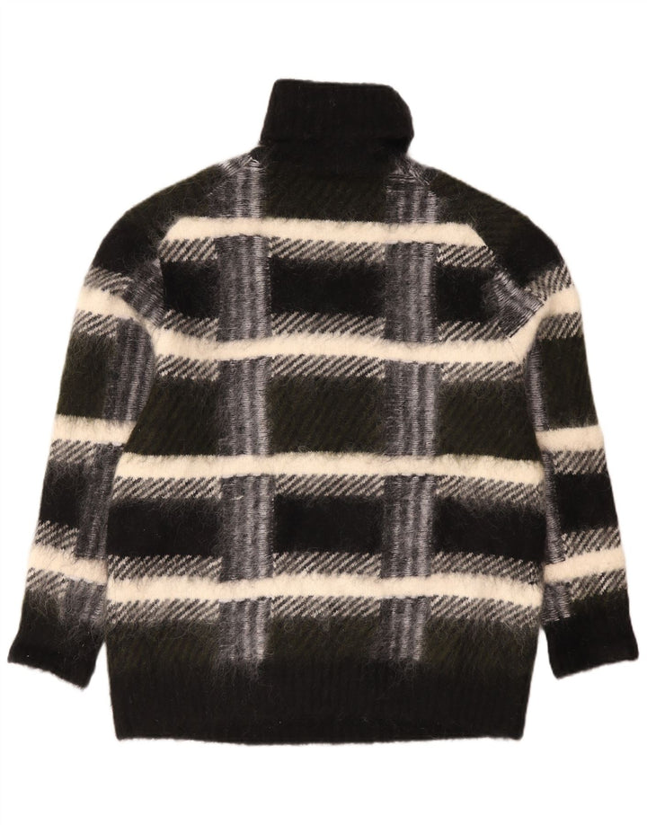 Cos suéter feminino oversized com gola redonda Reino Unido 14 xadrez preto médio