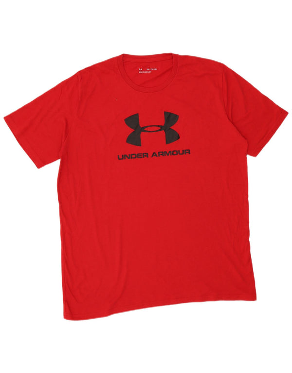 Camiseta gráfica masculina Under Armour Top 2XL vermelho