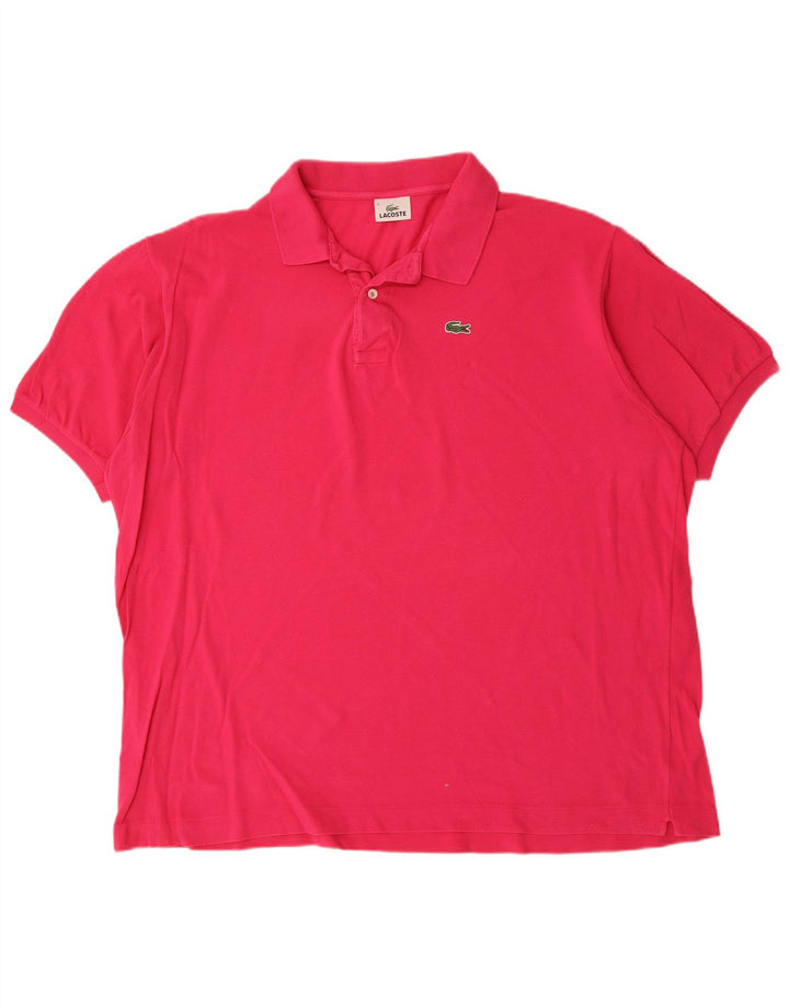 Camisa polo masculina LACOSTE tamanho 9 5XL algodão rosa