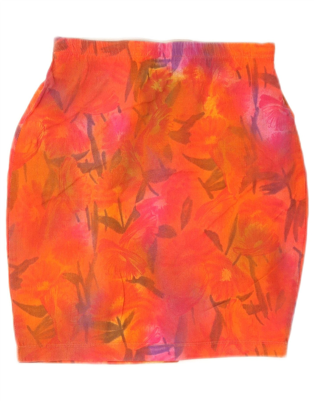 Saia lápis feminina vintage IT 44 médio W25 floral multicolorido